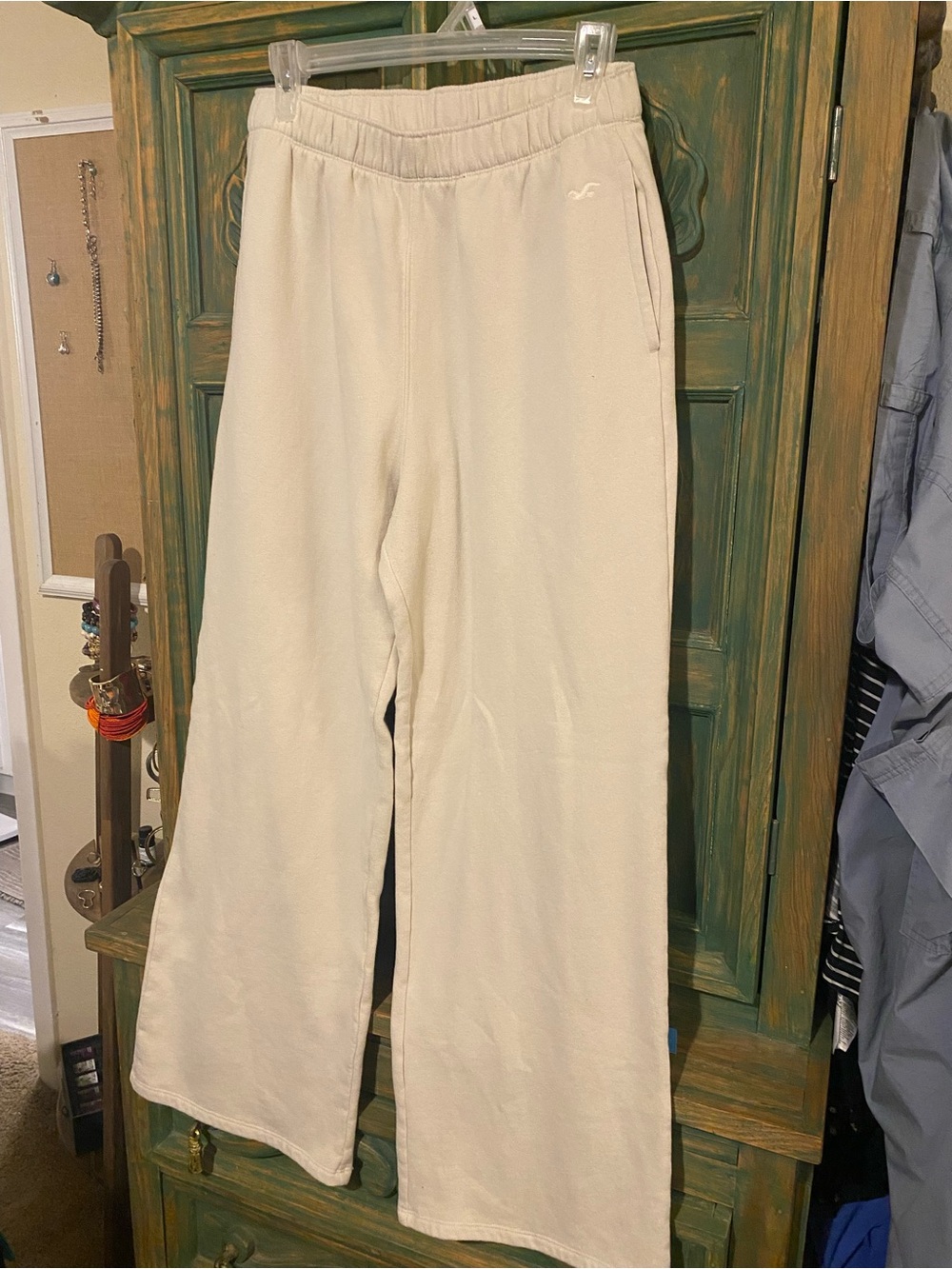 Hollister Cream Wide-Leg Sweatpants for Kids